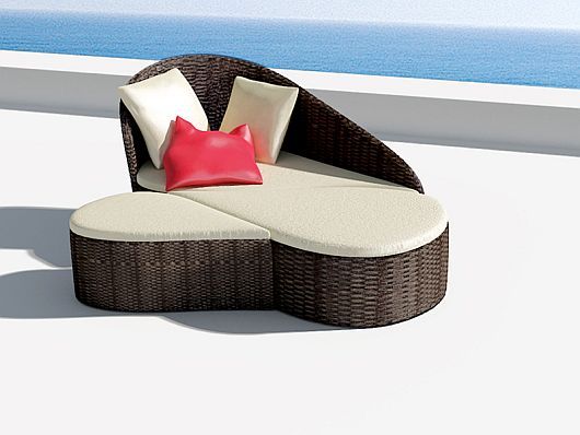 Modular sofa with cushions and side table