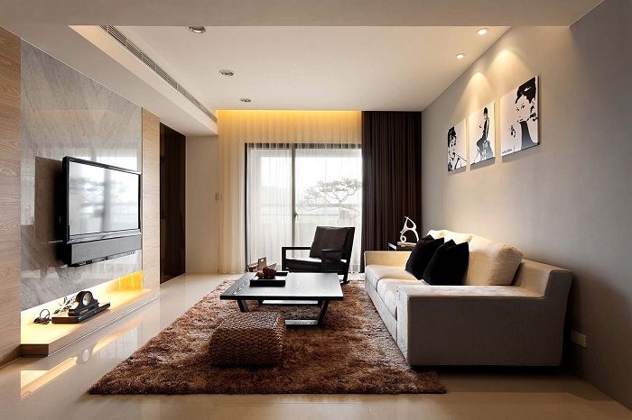 Malý obývací pokoj okouzlí správným barevným schématem.