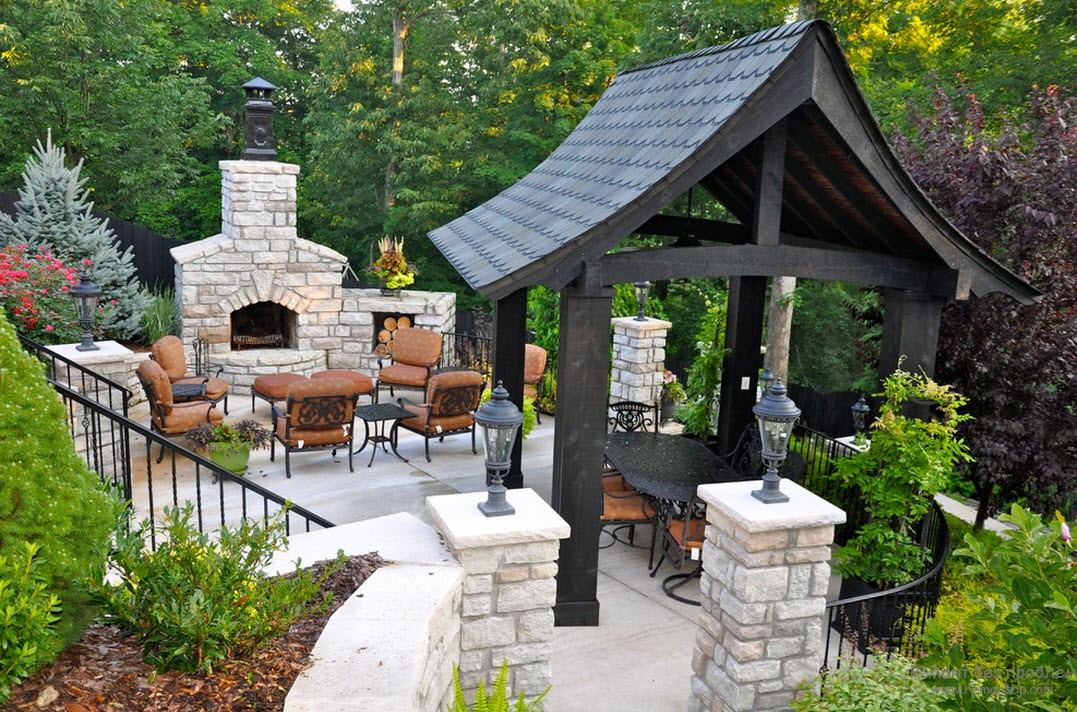 Una caratteristica dei gazebo barbecue è la divisione in cucina, sala da pranzo e zone relax