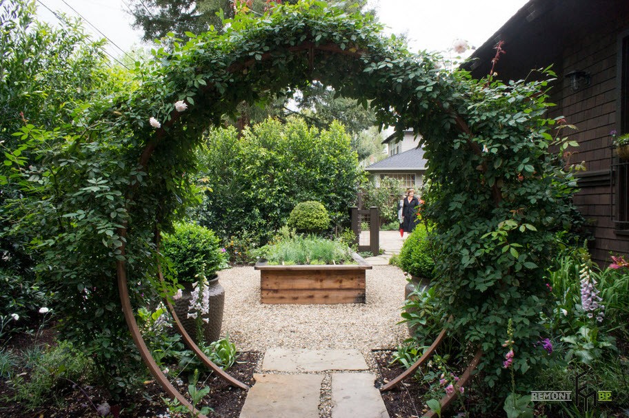 Arch with climbing plants
