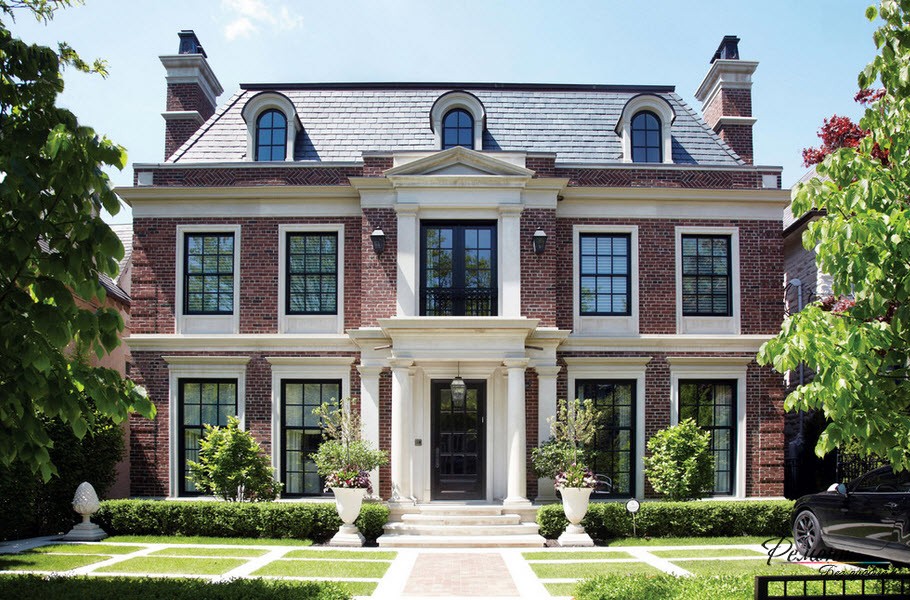 Exterior of a two-story house