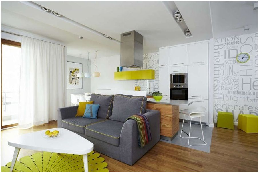 100 útulných nápadov pre veľký priestor: obývačka v kuchyni 25 štvorcových. m