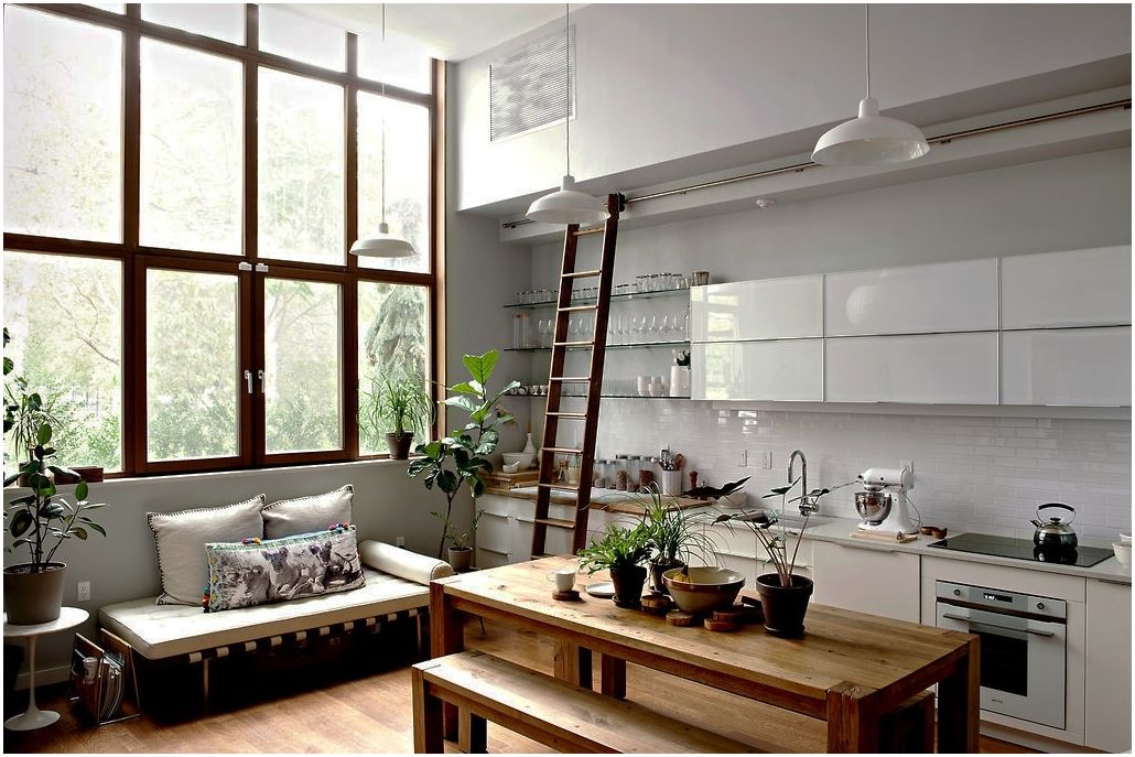 100 ugodnih ideja za veliki prostor: Kuhinja-dnevni boravak 25 sq. m