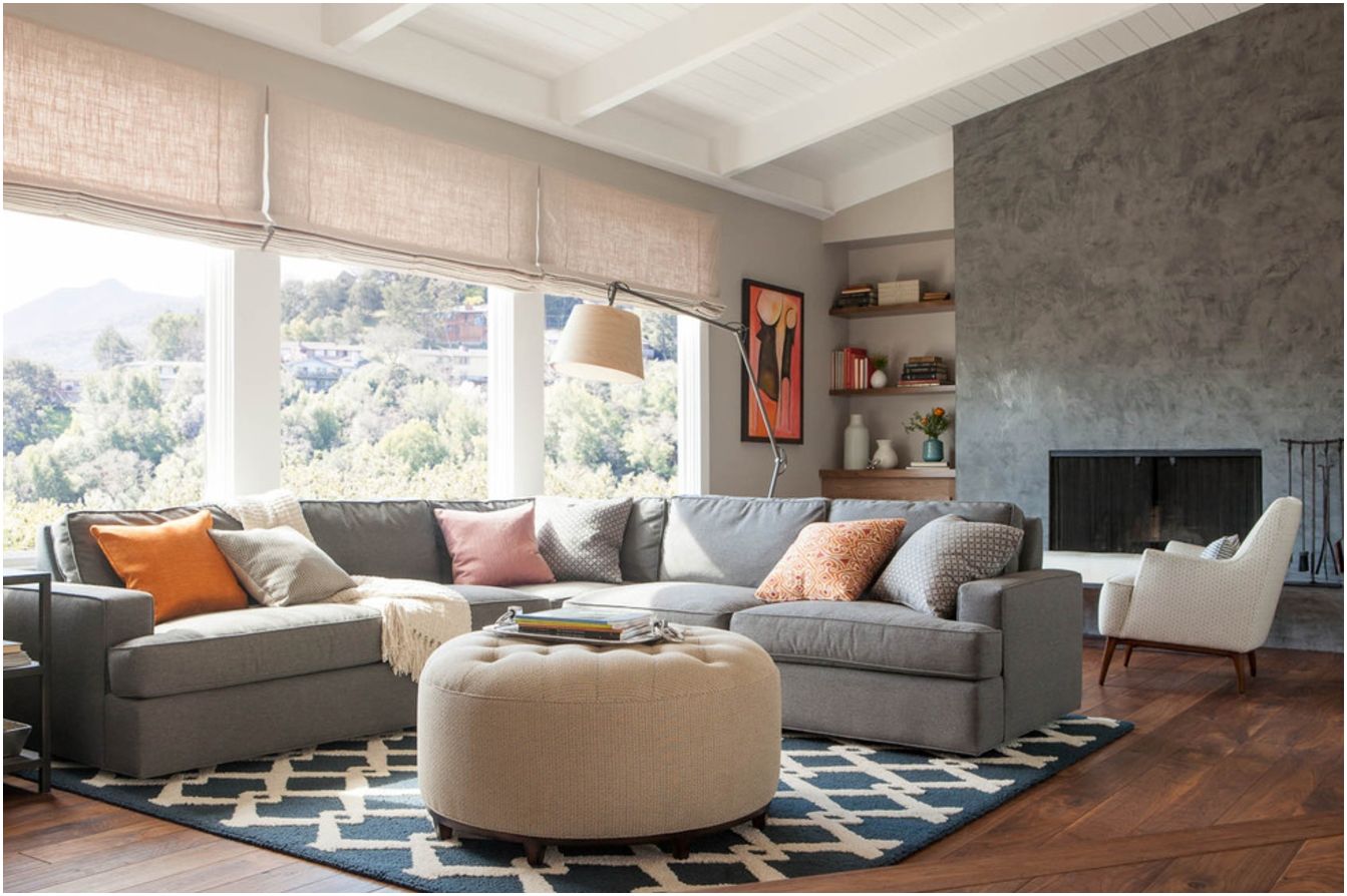 Obývací pokoj ve dvou barvách: fotografie původních interiérů