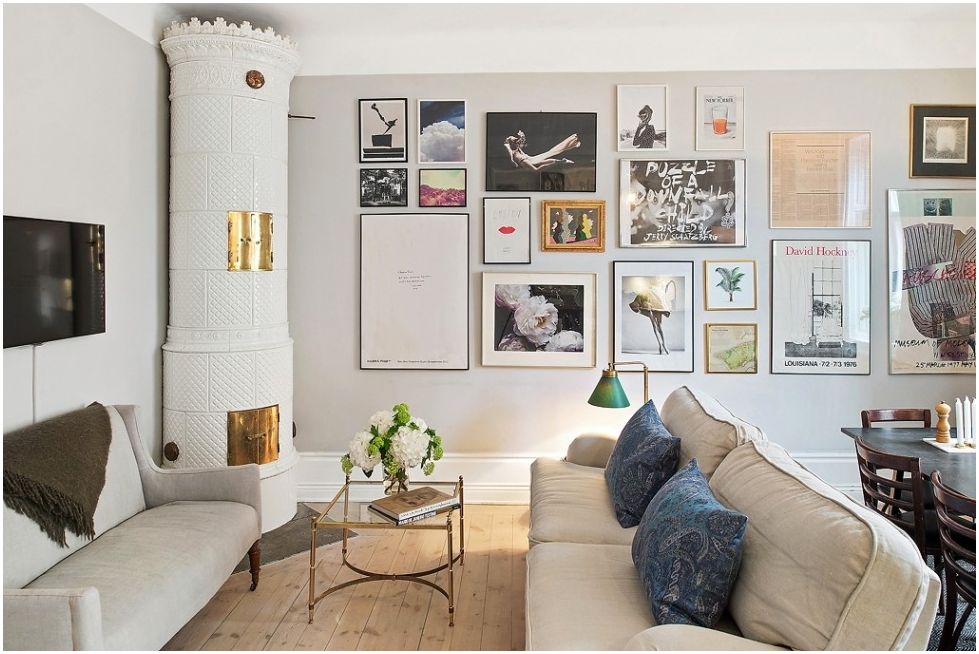 Kandalló a nappaliban: stílusos design megoldások 2019