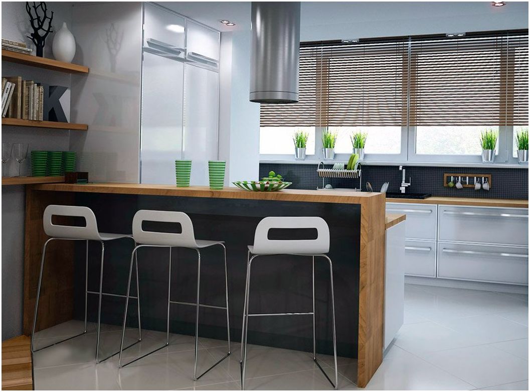 Cocina-salón con barra: ideas originales para el interior.