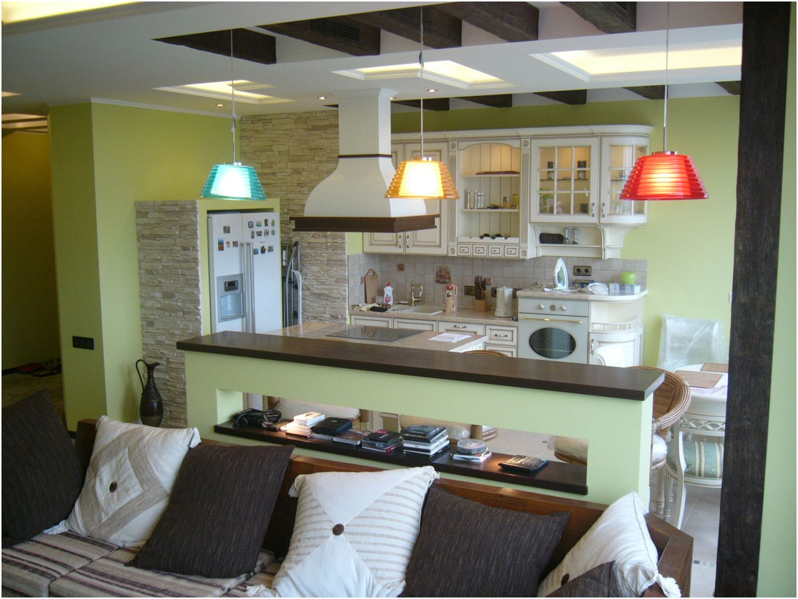 Obývací pokoj s barem: originální nápady pro interiér