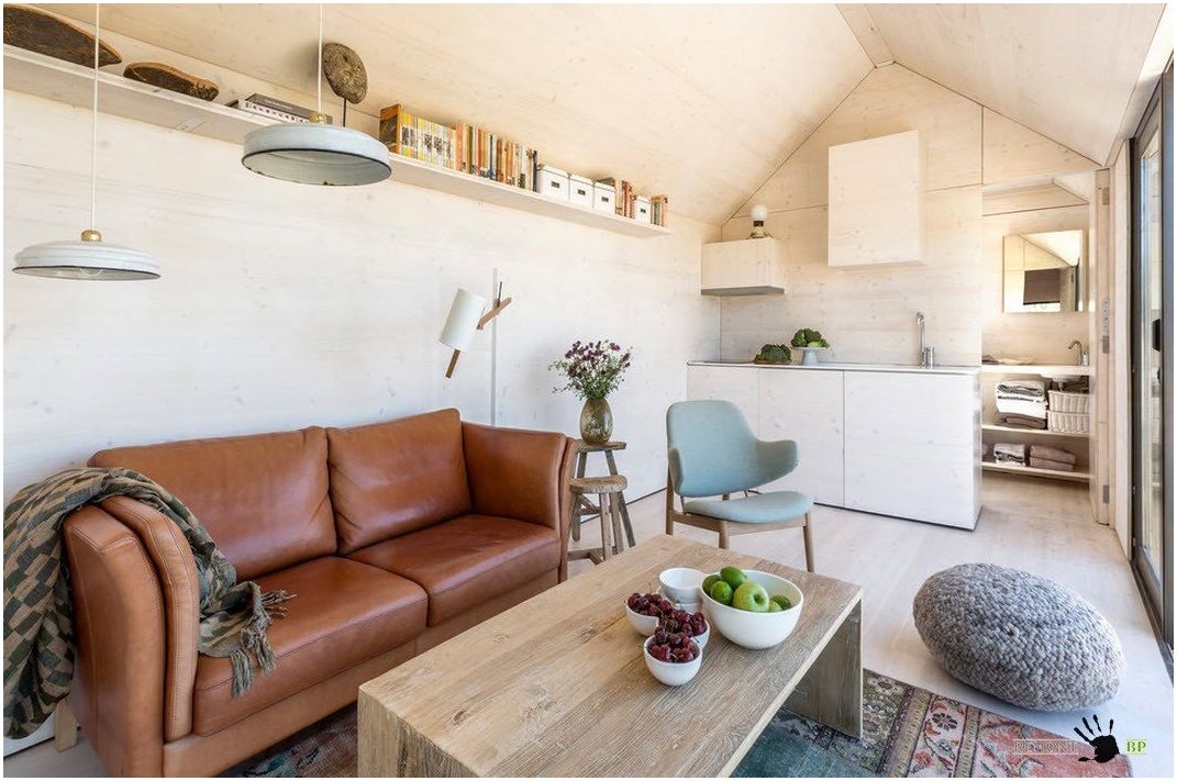 غرفة معيشة صغيرة - تصميم غرفة بإمكانيات رائعة