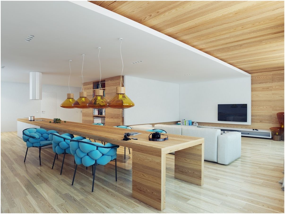 Kitchen-living room: current design ideas in 2019