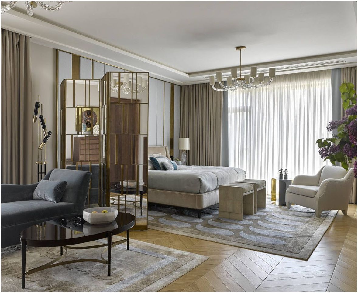 Úspěšné příklady kombinace ložnice a obývacího pokoje v jedné místnosti