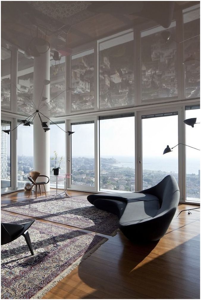 Stretch stropy: fotografie do haly - elegantní příležitosti pro zdobení moderního obývacího pokoje
