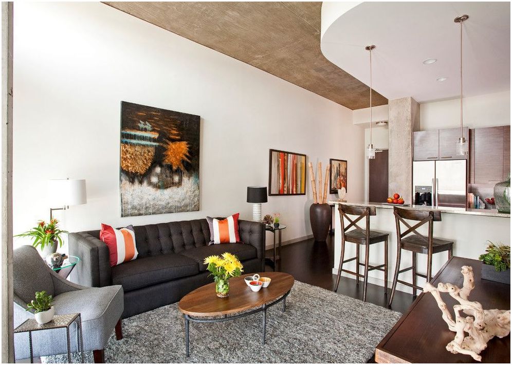 Séjour 19 m2 m: des projets multifonctionnels pour chaque style de maison ou d'appartement