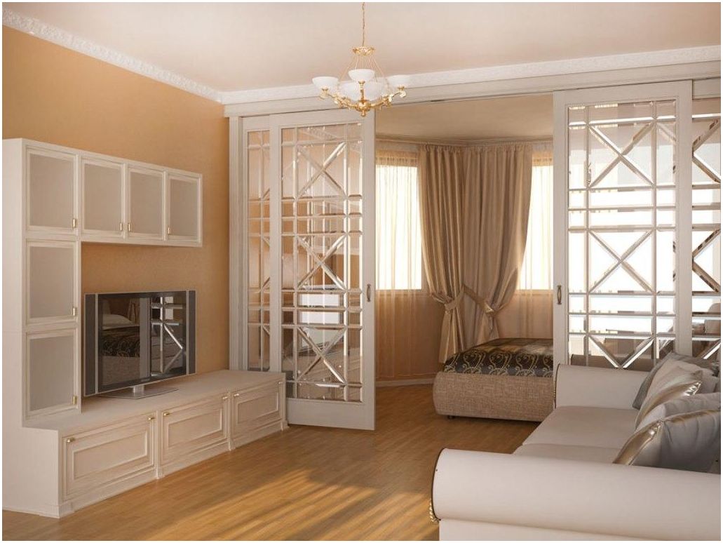 Успешни примери за комбиниране на спалня и хол в една стая