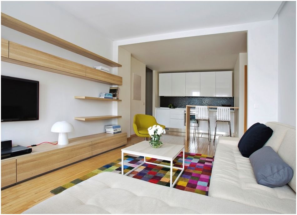 100 уютни идеи за голямо пространство: Кухня-хол 25 кв. m