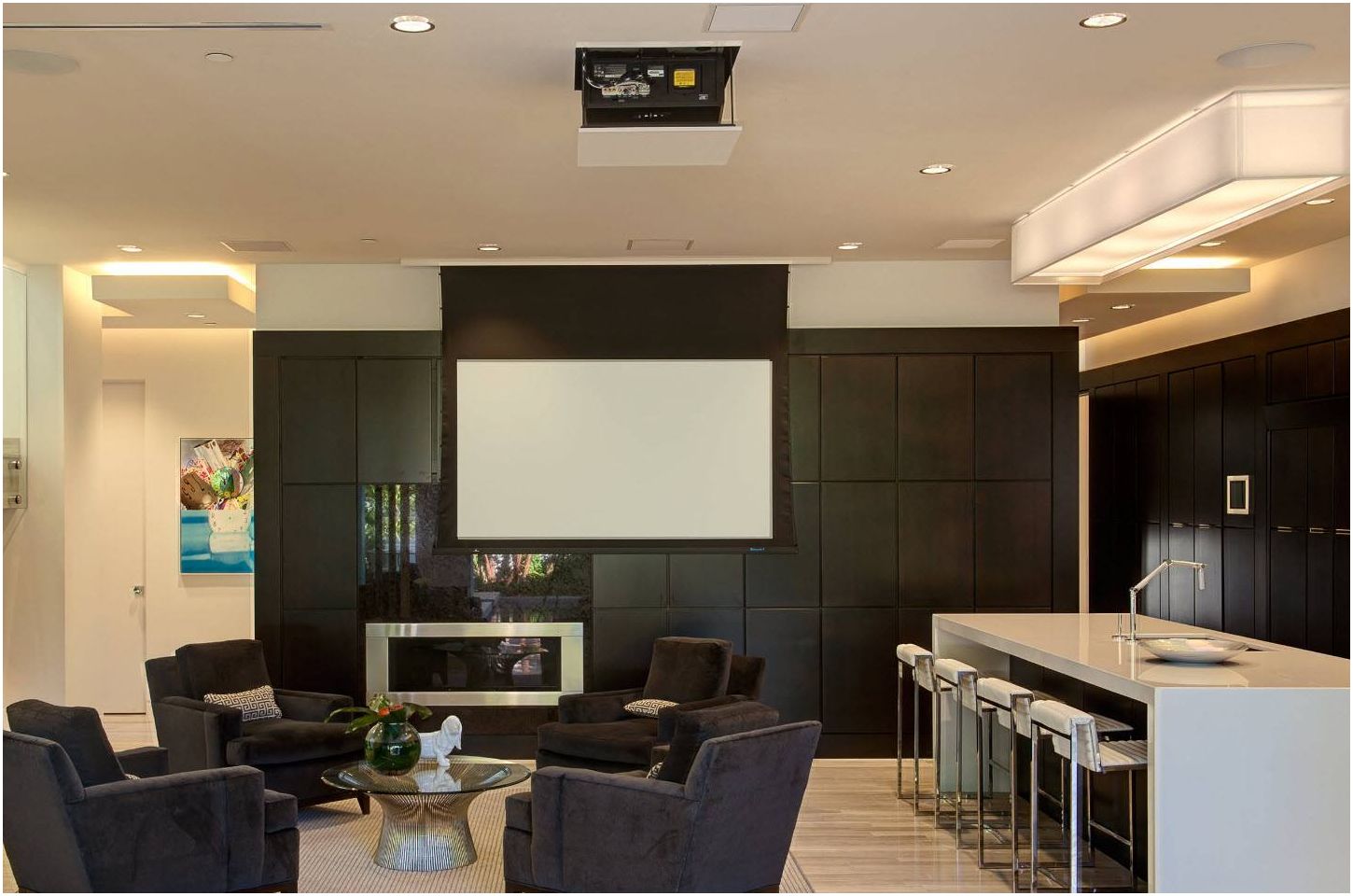 Кухня-хол 30 кв. m: тънкости на дизайна на голяма стая