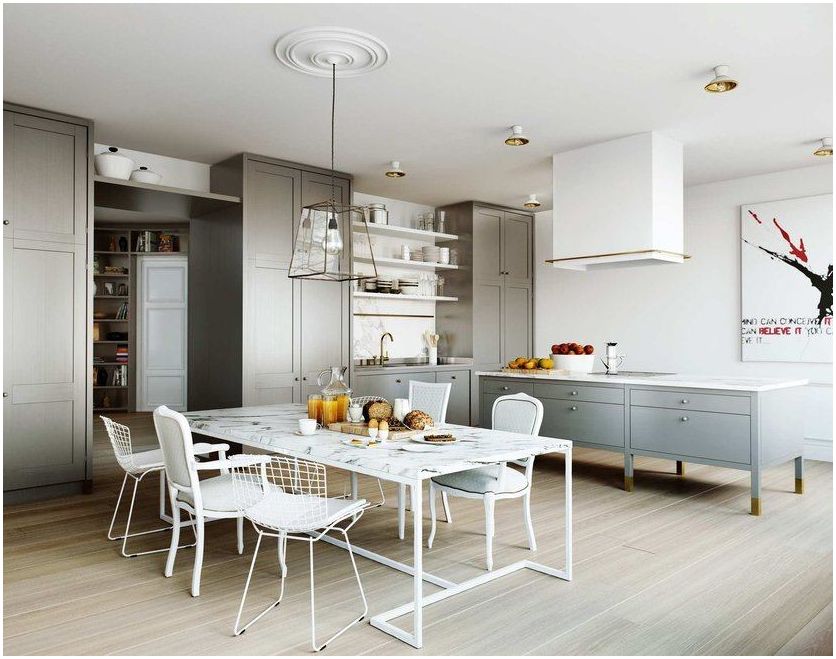 Кухня-гостиная 40 кв. м — оптимальный вариант планировки для всей семьи